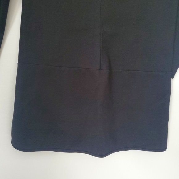 ZARA Women's Black Tunic Top Tight Knit Mesh Accent Mod Design Wednesday Style M - Picture 6 of 7